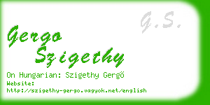 gergo szigethy business card