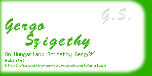 gergo szigethy business card